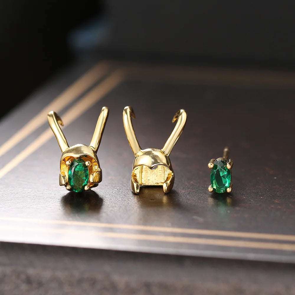 Disney's Marvel God of Mischief Loki's Helmet Women's Earrings/Ring Set - Disney - Earrings