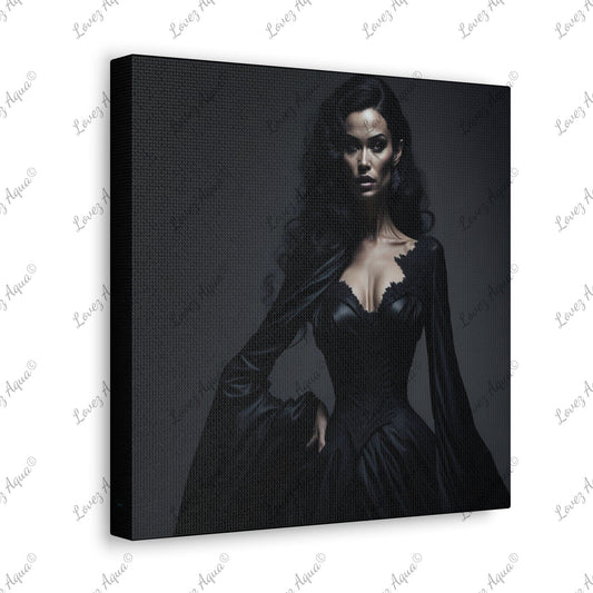 Shadowy Seductress Gothic Beautiful Woman Fantasy Painting Wall Art - Lovez Aqua© - Lovez Aqua© -