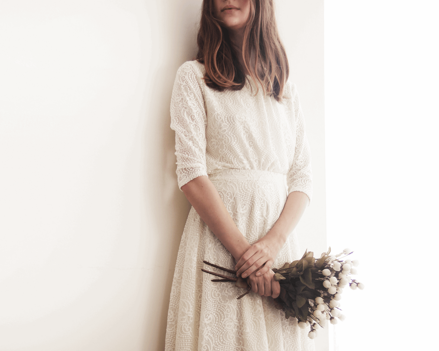 Ivory Lace Floor-Length Maxi Bridal Wedding Skirt - Lovez Aqua© -