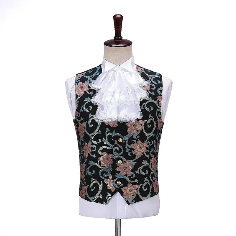 17th Century Baroque Men’s Suit with Embroidered Jacket, Vest & Pants - Lovez Aqua© -