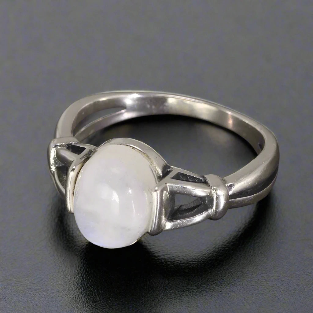 Twilight Real S925 Sterling Silver Bella Swan Natural Moonstone Ring - Twilight - 5