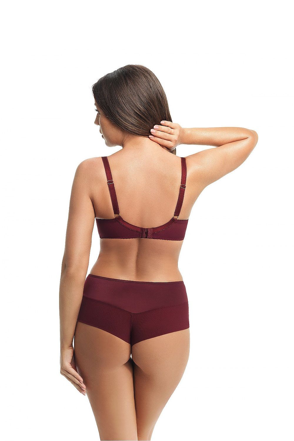 Women's Maroon Brazilian Style Satin Lace Panties Lingerie - Lovez Aqua© -