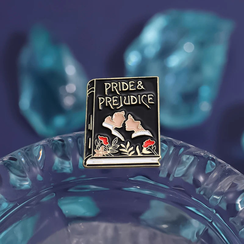 Jane Austen's Pride and Prejudice Elizabeth & Mr. Darcy Classical Book Brooch - Jane Austen -