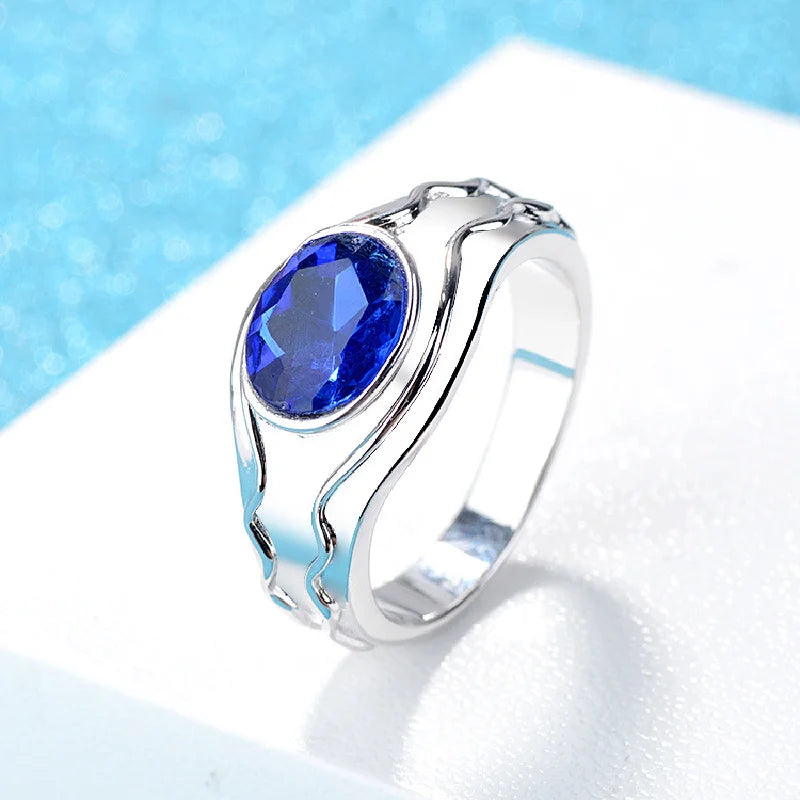 Lord of the Rings Lord Elrond's Vilya Ring of Air Sapphire Stone Ring - Lord of the Rings -