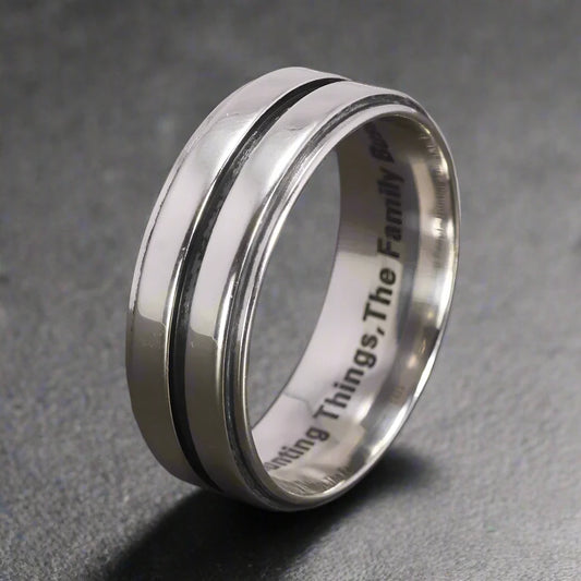 Supernatural Real S925 Sterling Silver Dean Winchester Ring with Engraving - Supernatural -