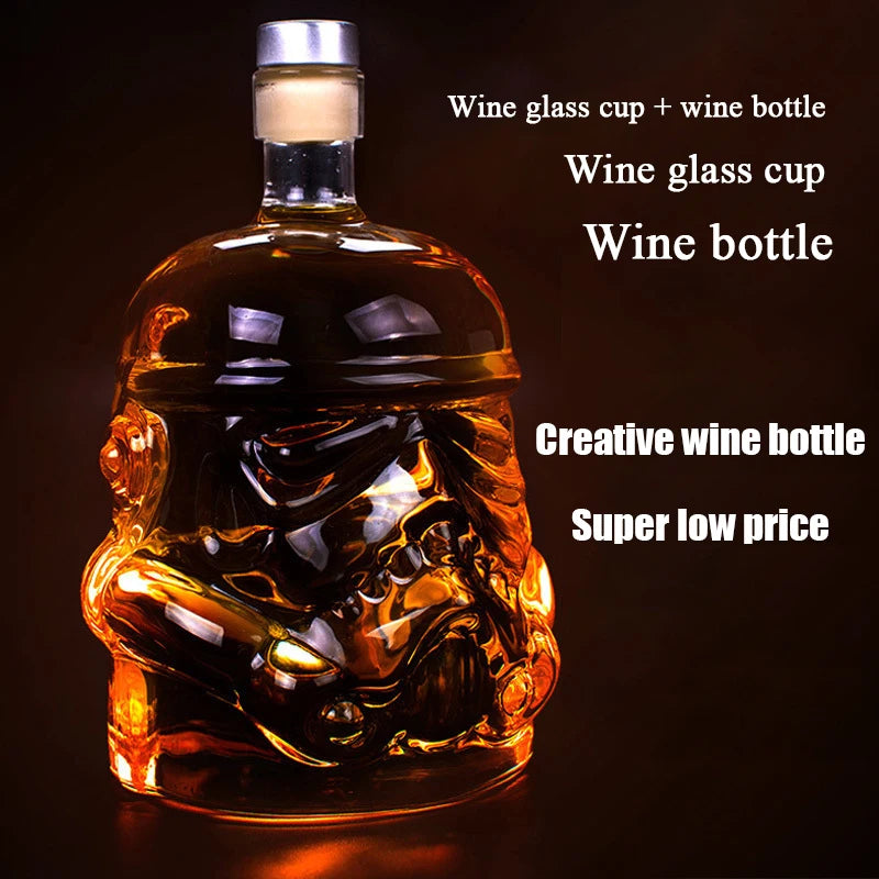 Disney Star Wars Storm Trooper Helmet Shaped Wine Decanter & Optional Glass Set - Lovez Aqua© -