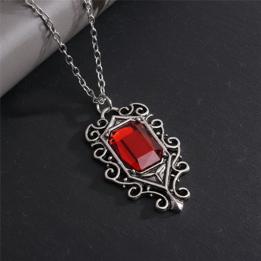 Mortal Instruments Isabelle Lightwood's Family Heirloom Ruby Pendant Necklace - The Mortal Instruments -