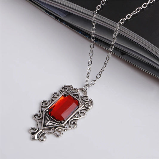 Mortal Instruments Isabelle Lightwood's Family Heirloom Ruby Pendant Necklace - The Mortal Instruments -