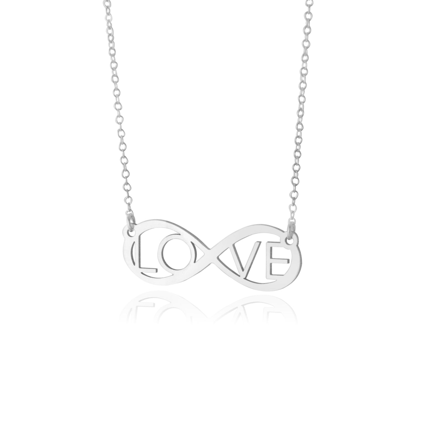 Women's 925 Sterling Silver Eternal Love Infinity Necklace - Lovez Aqua© -