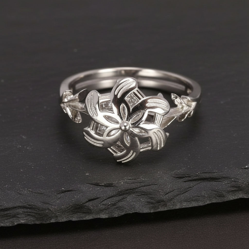 Real S925 Sterling Silver & Zircon LOTR Lady Galadriel Nenya The Ring of Adamant - Lord of the Rings -
