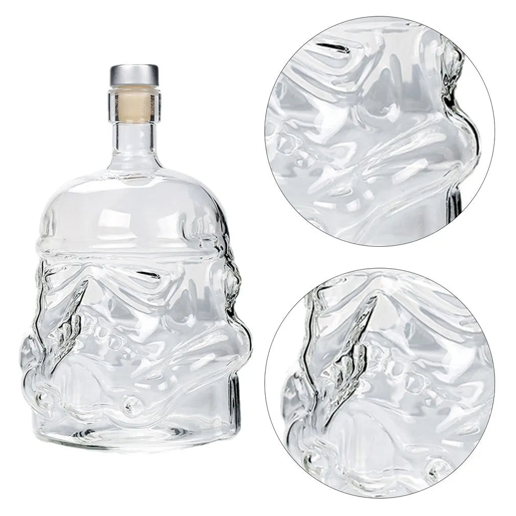 Disney Star Wars Storm Trooper Helmet Shaped Wine Decanter & Optional Glass Set - Lovez Aqua© -
