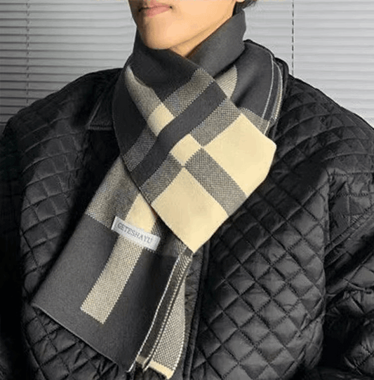 Men's Sleek Multicolored Winter Plaid Casual Scarf - Lovez Aqua© -