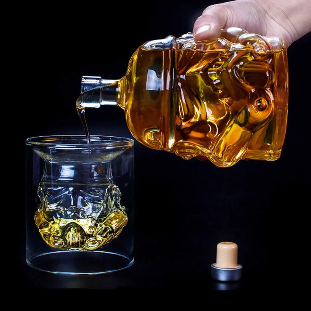 Disney Star Wars Storm Trooper Helmet Shaped Wine Decanter & Optional Glass Set - Lovez Aqua© -