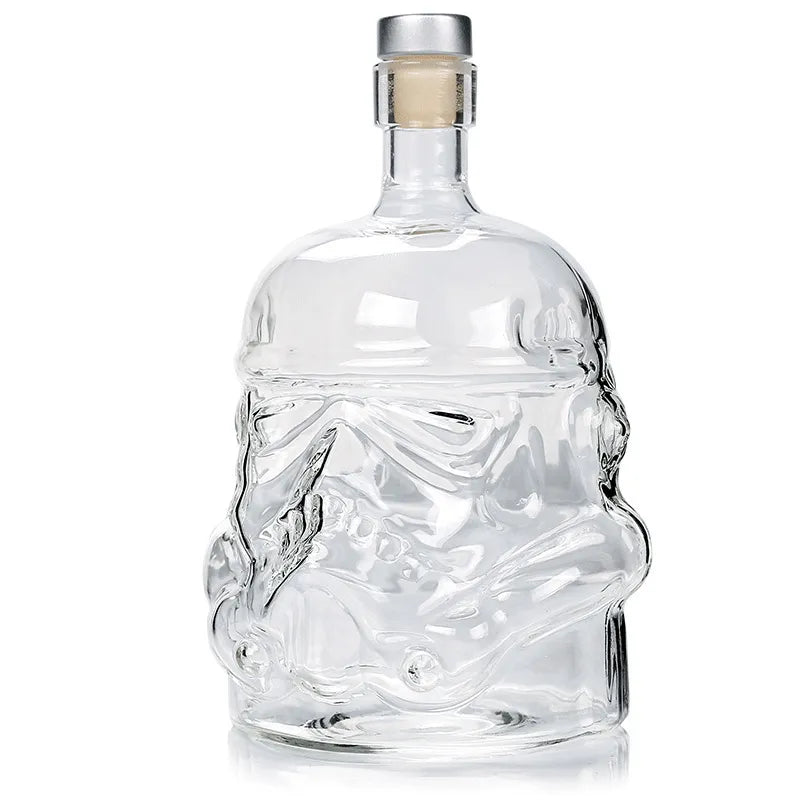 Disney Star Wars Storm Trooper Helmet Shaped Wine Decanter & Optional Glass Set - Lovez Aqua© - Bottle
