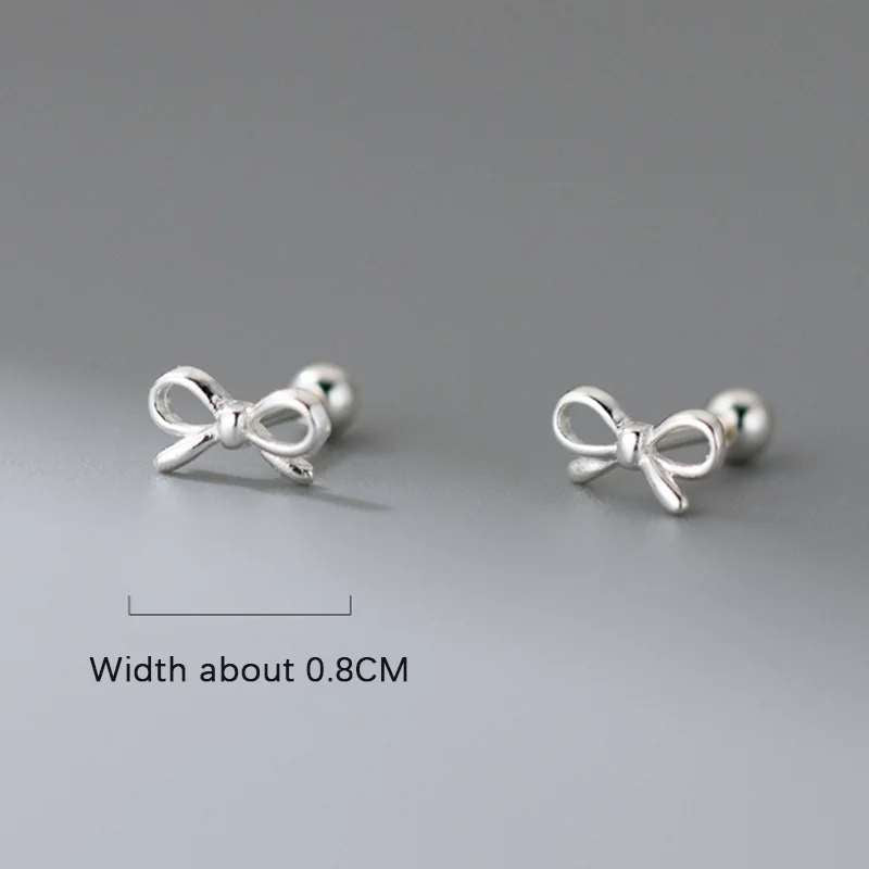 925 Sterling Silver Gold-Plated Festive Bow Push Back Stud Earrings - Lovez Aqua© -