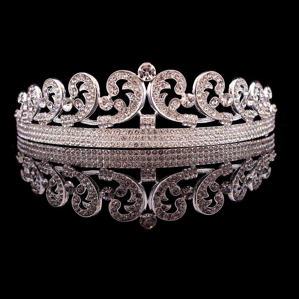 Baroque Princess of Wales Kate Middleton Bridal Wedding Rhinestone Tiara - Lovez Aqua© -