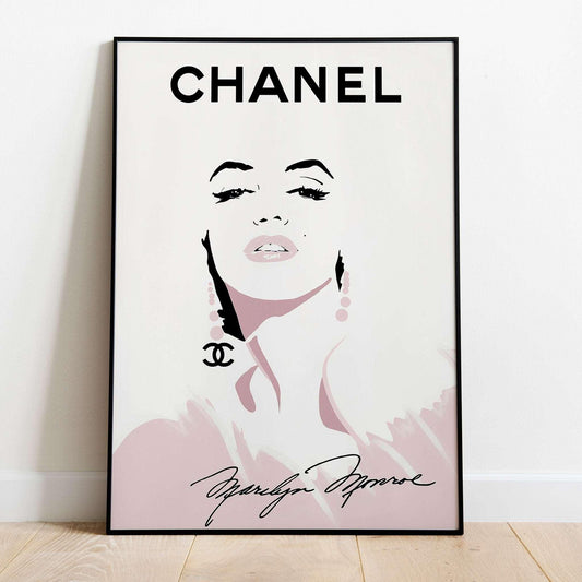 Chanel Marylin Monroe Abstract Art Print Poster - Marylin Monroe -