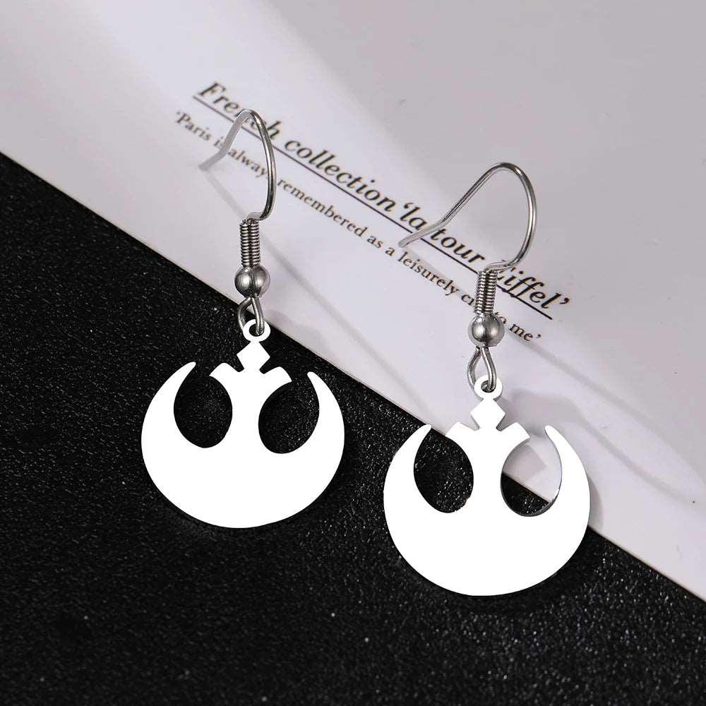Disney Star Wars Resistance Fighters Logo Stainless Steel Drop Earrings - Disney -