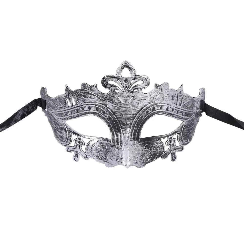 Elegant Filigree Venetian Masquerade Mask with Metallic Finish
