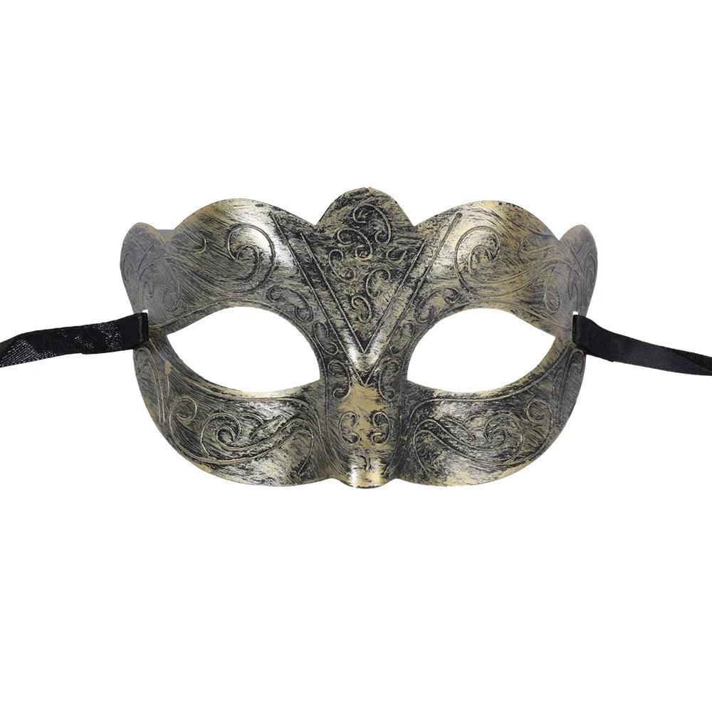 Elegant Filigree Venetian Masquerade Mask with Metallic Finish - Lovez Aqua© - Style 01 gold