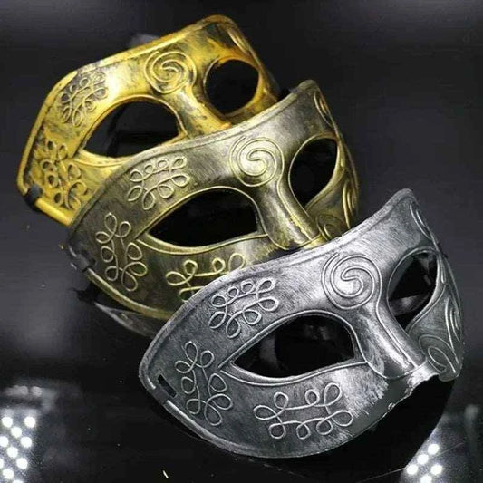 Elegant Filigree Venetian Masquerade Mask with Metallic Finish