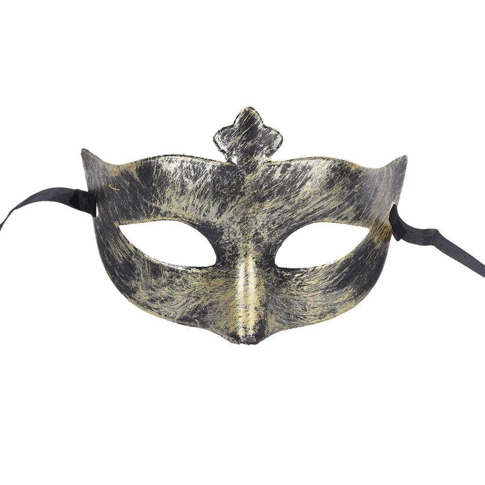 Elegant Filigree Venetian Masquerade Mask with Metallic Finish - Lovez Aqua© - Style 02 gold