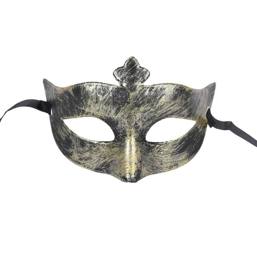 Elegant Filigree Venetian Masquerade Mask with Metallic Finish