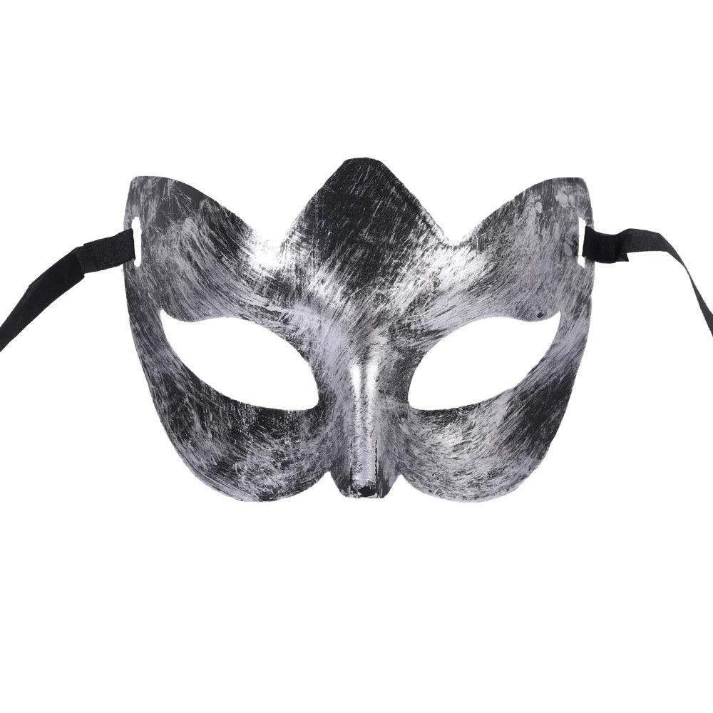 Elegant Filigree Venetian Masquerade Mask with Metallic Finish - Lovez Aqua© - Style 05 sliver