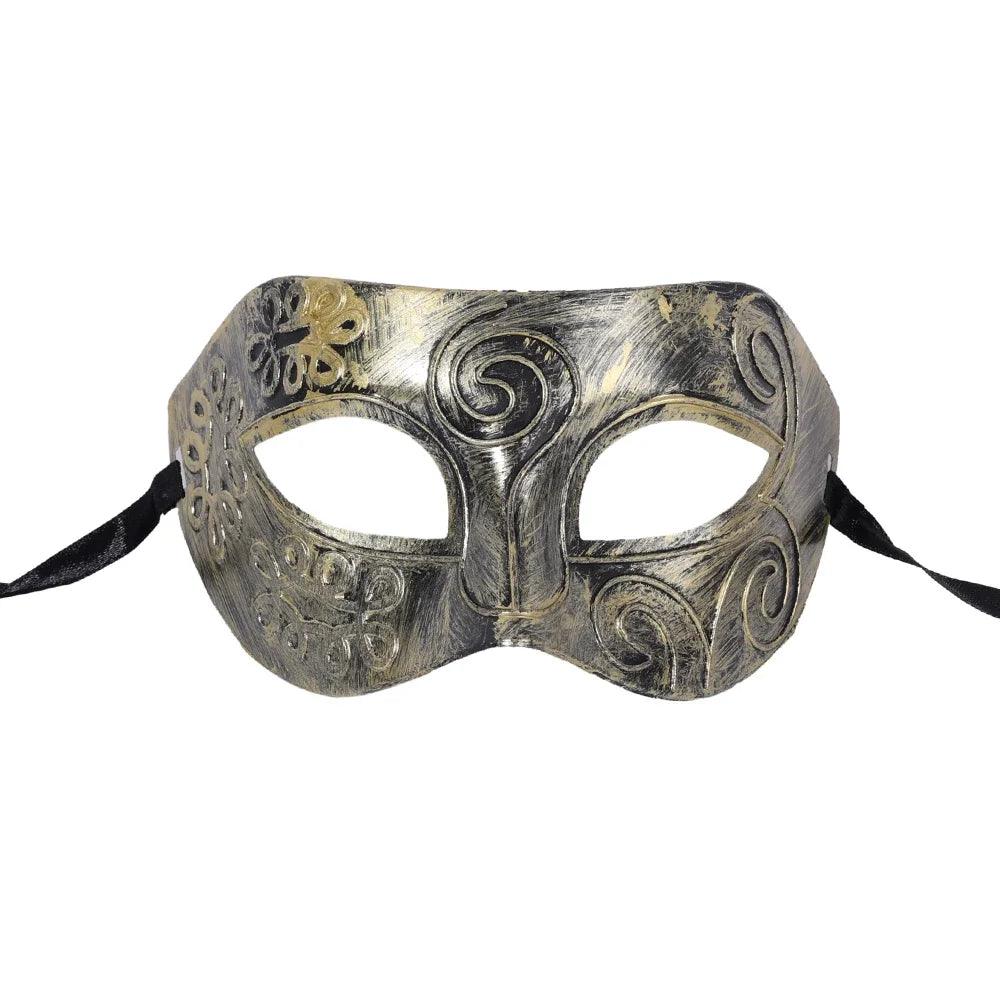 Elegant Filigree Venetian Masquerade Mask with Metallic Finish - Lovez Aqua© - Style 03 gold