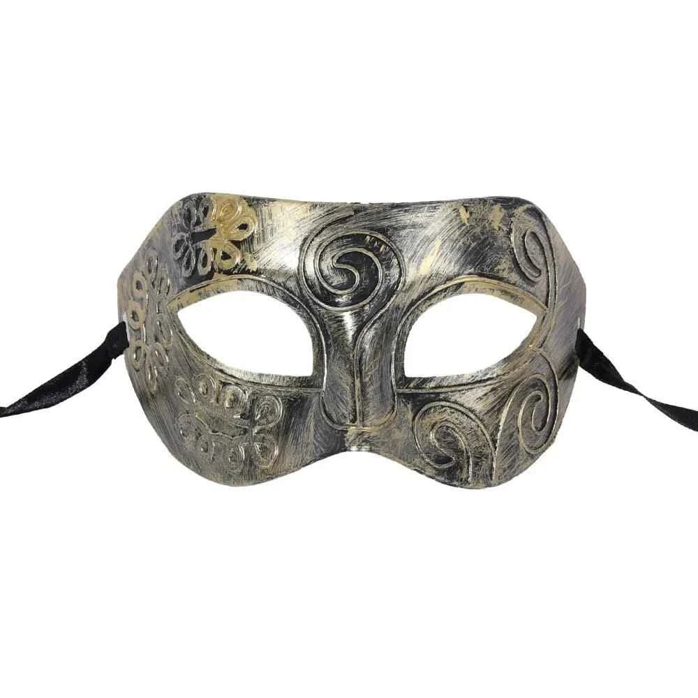 Elegant Filigree Venetian Masquerade Mask with Metallic Finish