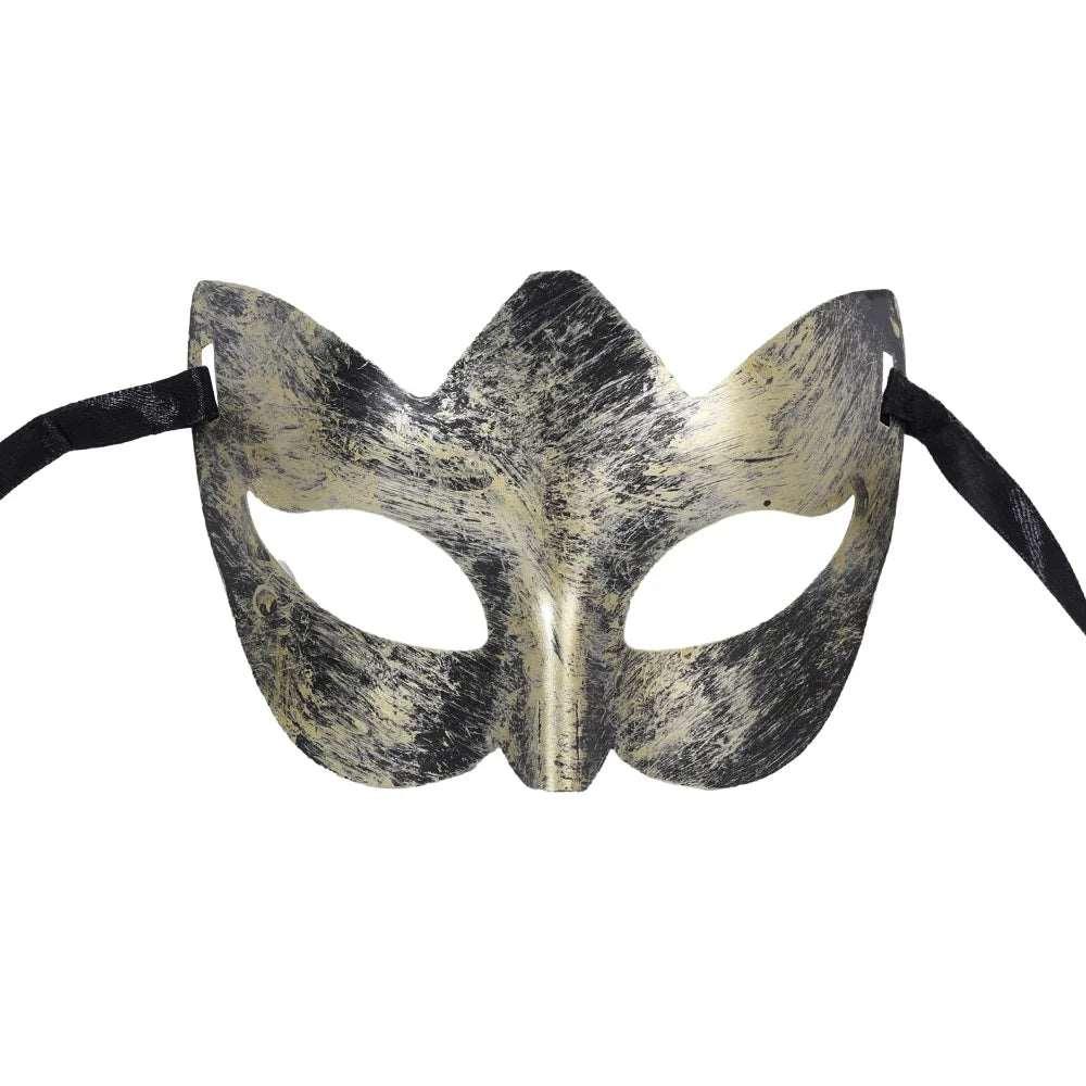 Elegant Filigree Venetian Masquerade Mask with Metallic Finish - Lovez Aqua© - Style 05 gold