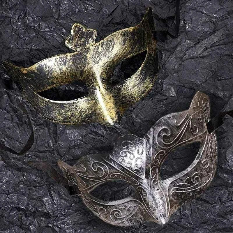 Elegant Filigree Venetian Masquerade Mask with Metallic Finish