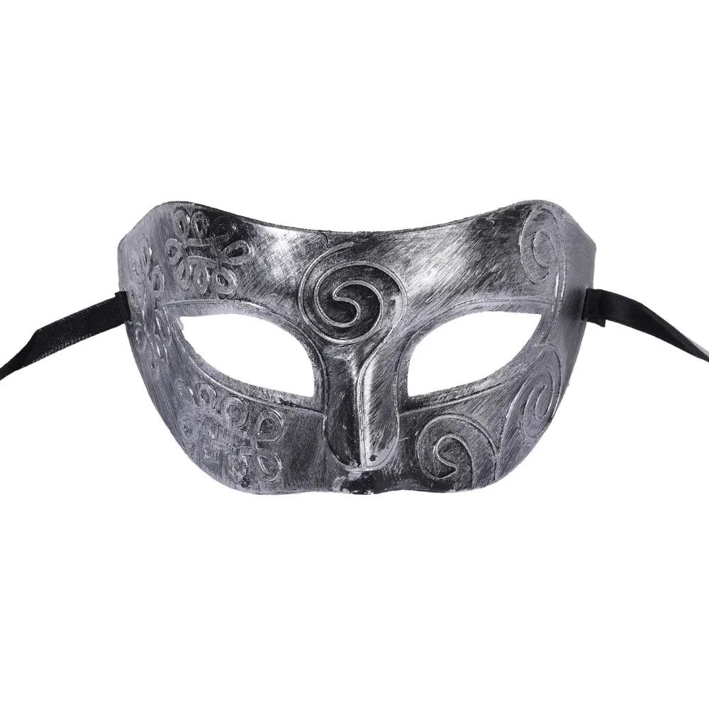 Elegant Filigree Venetian Masquerade Mask with Metallic Finish - Lovez Aqua© - Style 03 sliver