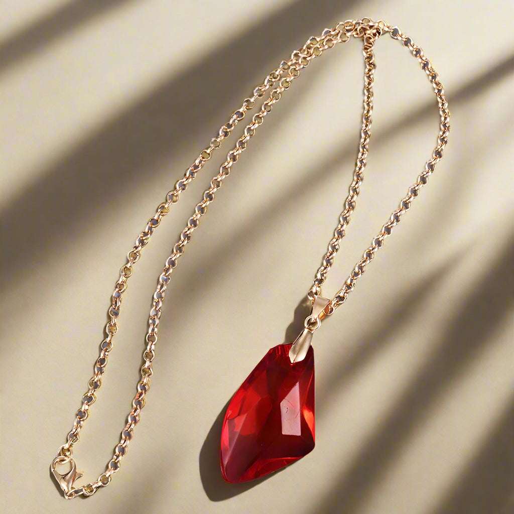 Harry Potter Philosopher Stone Elixir of Life Red Acrylic Pendant Necklace - Harry Potter -