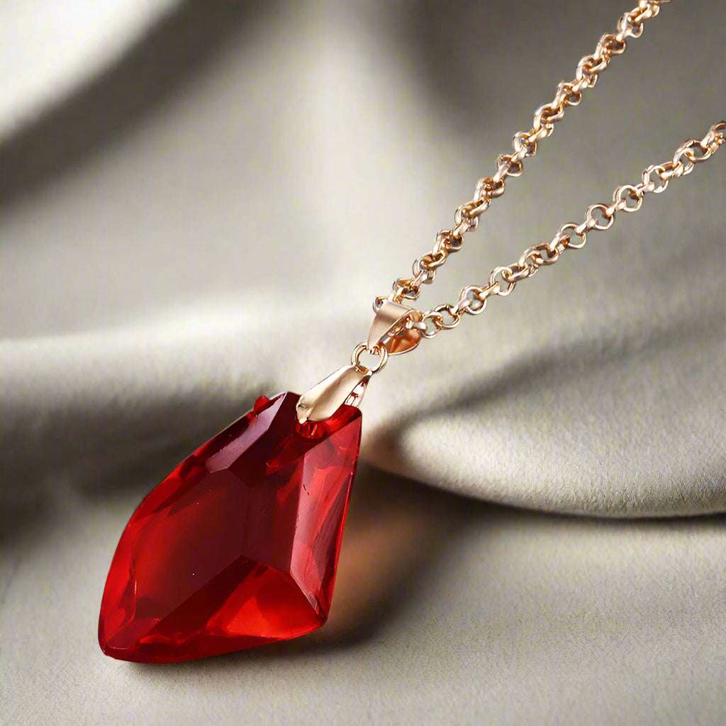 Harry Potter Philosopher Stone Elixir of Life Red Acrylic Pendant Necklace - Harry Potter -