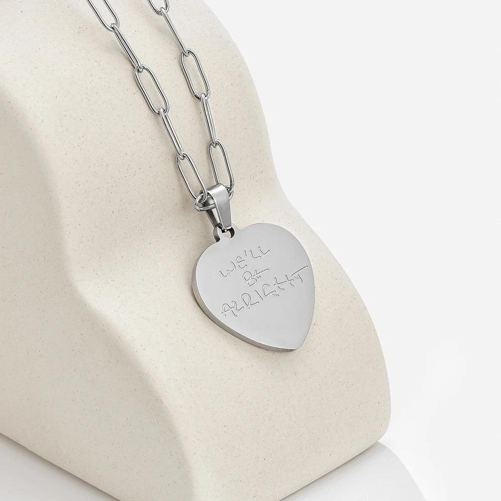 Harry Styles "We'll Be Alright" Fine Line Stainless Steel Pendant Necklace - Harry Styles -