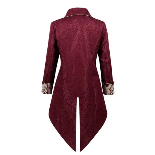 Men’s Aristocratic Renaissance Edwardian Tailcoat Jacket – Regency Brocade Frock Coat