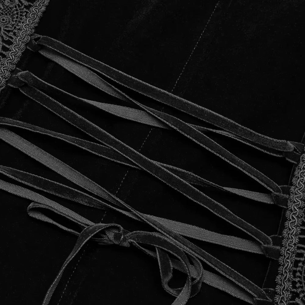 Men’s Gothic Renaissance Velvet Jacquard Slim-Fit Medium-Length Aristocrat Coat