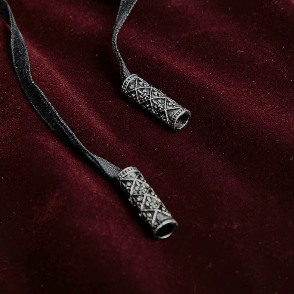 Men's Gothic Crimson Red & Black Embroidered Victorian Aristocrat Tailcoat Jacket