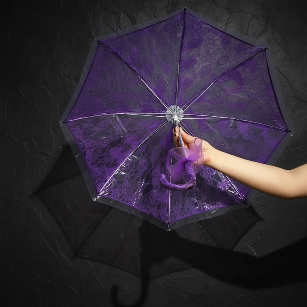 Victorian Floral Lace Parasol Women's Vintage Lolita Style Umbrella