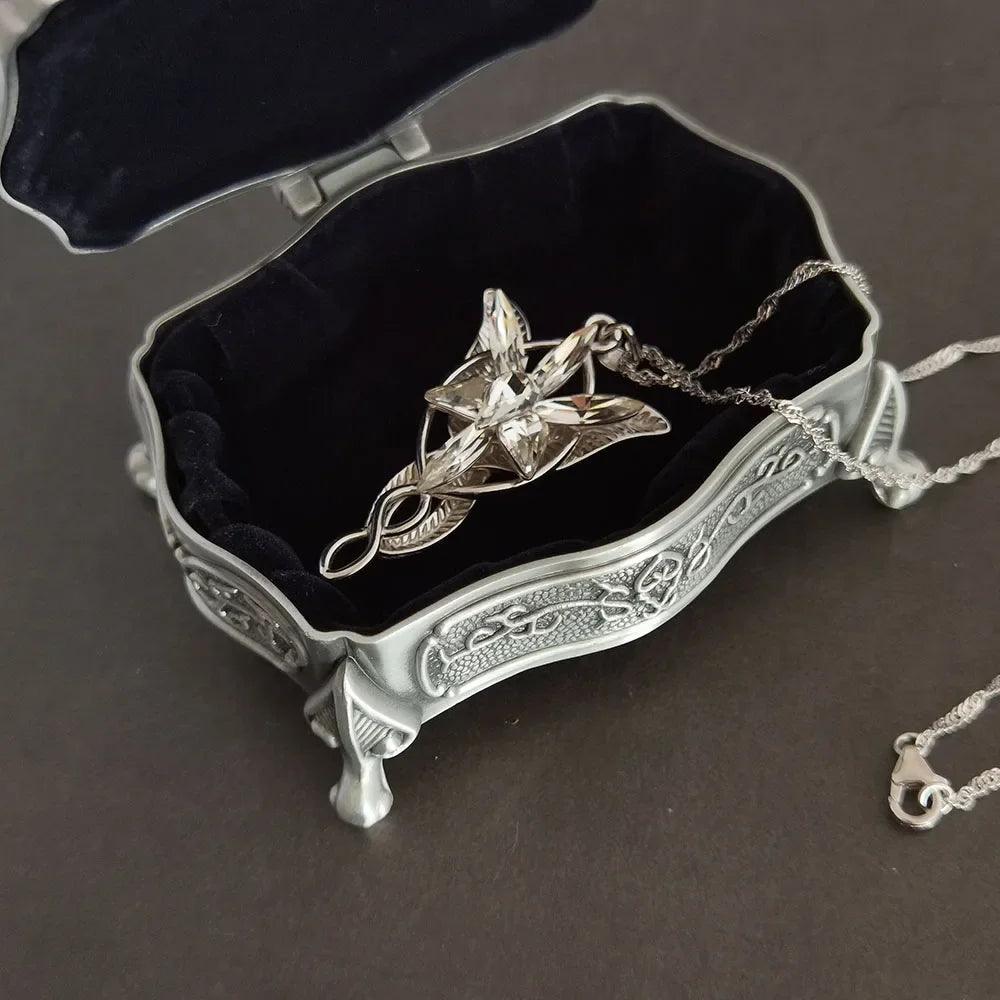Lord of the Rings Real S925 Sterling Silver Arwen Evenstar Necklace - Lord of the Rings -