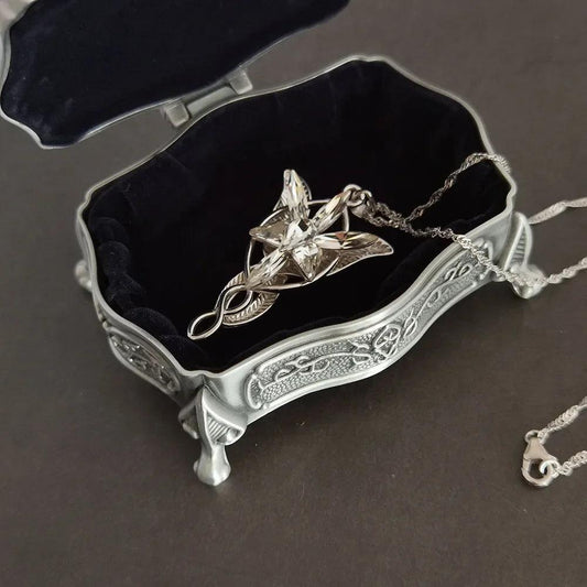 Lord of the Rings Real S925 Sterling Silver Arwen Evenstar Necklace - Lord of the Rings -