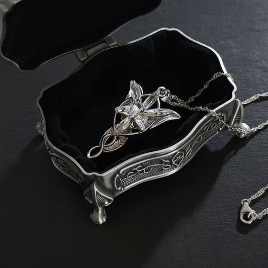 Lord of the Rings Real S925 Sterling Silver Arwen Evenstar Necklace - Lord of the Rings -