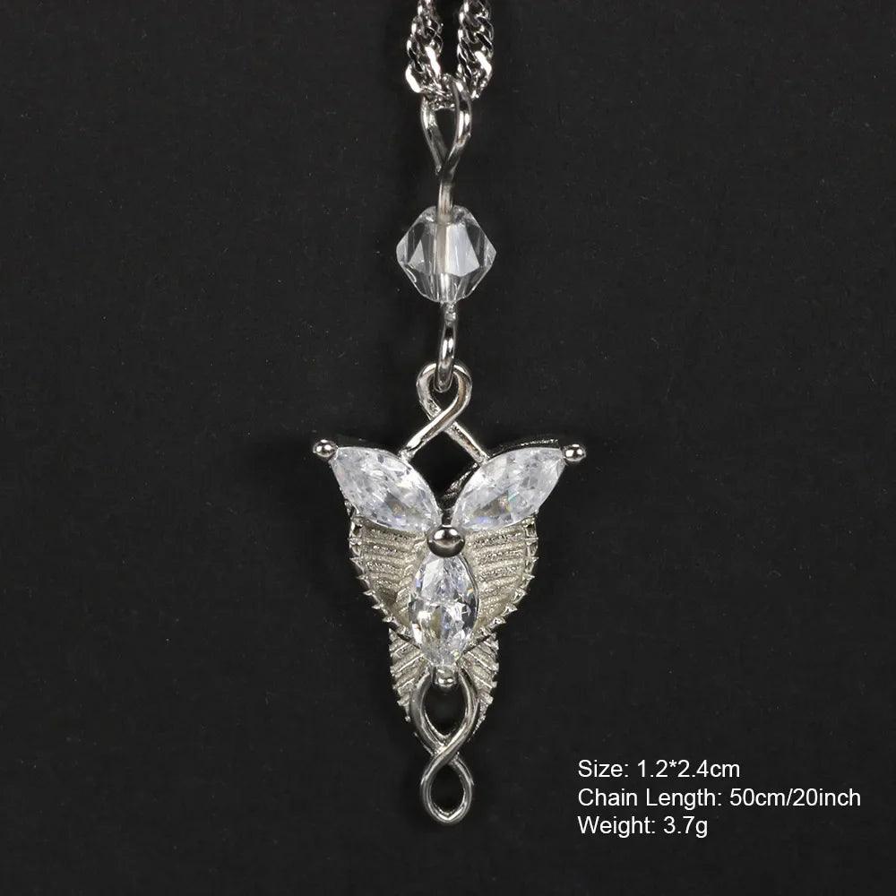Lord of the Rings Real S925 Sterling Silver Arwen Evenstar Necklace - Lord of the Rings - Small Necklace Only