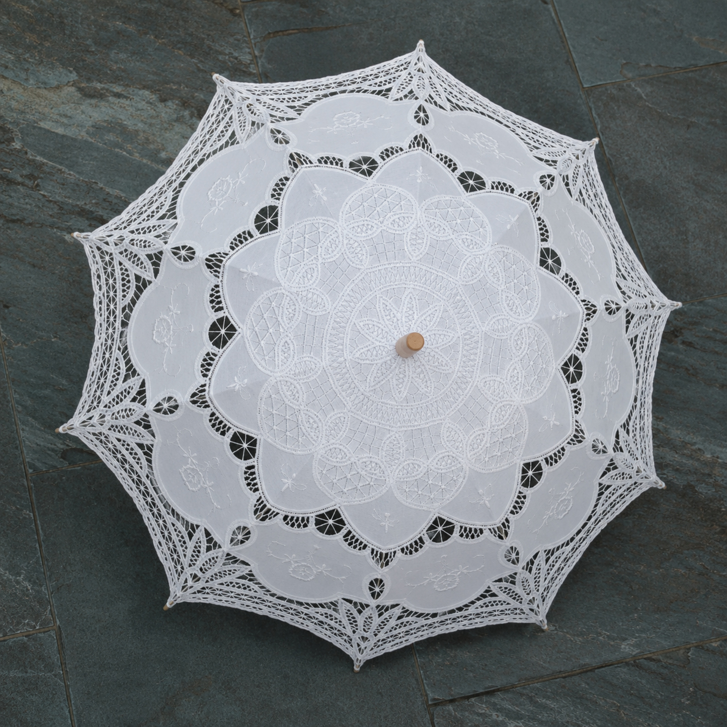 Victorian Lace Parasol | Renaissance Garden & Bridal Sun Umbrella