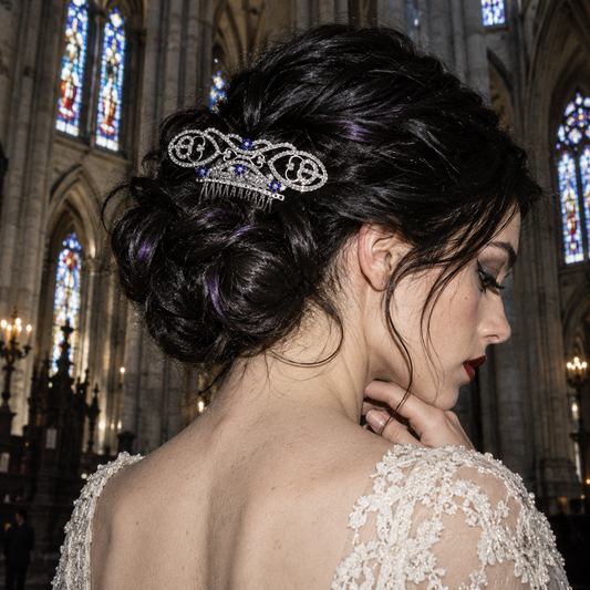 Bella Swan wedding hair comb, Twilight Breaking Dawn accessories, Bella Cullen bridal jewelry, Twilight wedding hairpiece, Bella Swan hair accessory, Edward Bella wedding, blue crystal bridal comb, Twilight cosplay jewelry, something blue wedding hair comb, vintage silver bridal comb, vampire wedding accessories, Twilight fan gift, Cullen wedding hairstyle, sapphire blue hair comb, gothic romantic bridal jewelry, Breaking Dawn wedding replica, floral rhinestone hairpiece, Bella Swan wedding look, fantasy we