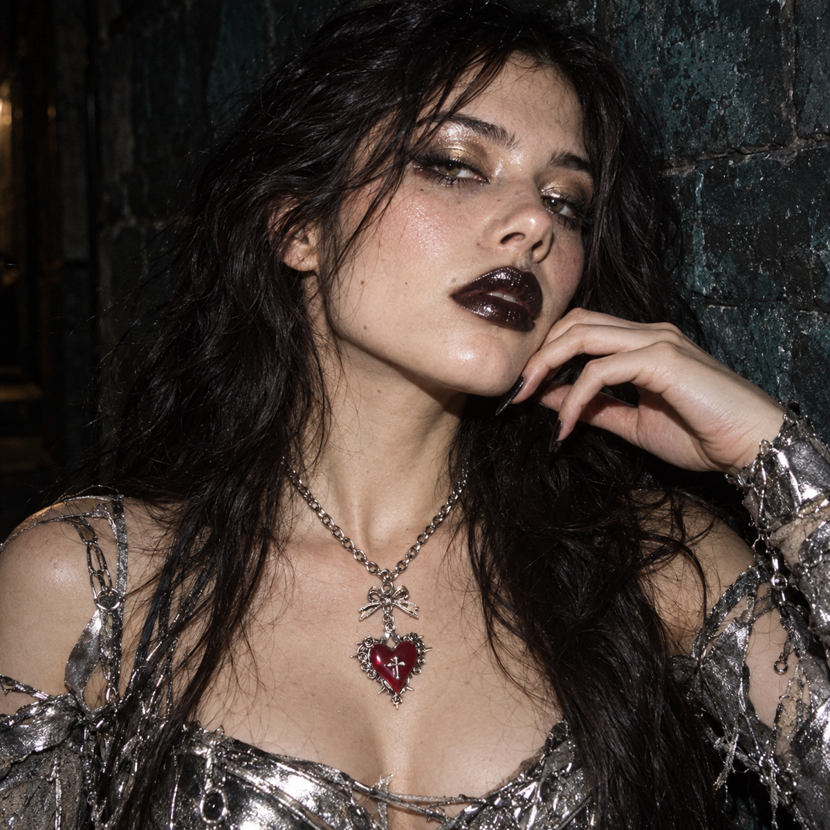 gothic heart necklace, thorn heart pendant, heart cross necklace, gothic bow necklace, red heart gothic jewelry, black heart pendant, purple gothic necklace, dark romantic jewelry, silver rose thorn necklace, gothic Valentine jewelry, vintage punk necklace, Y2K gothic accessories, gothic Lolita jewelry, vampire inspired necklace, unisex gothic jewelry, heart with cross necklace, alternative fashion jewelry, romantic goth necklace, silver bow pendant, dark coquette jewelry