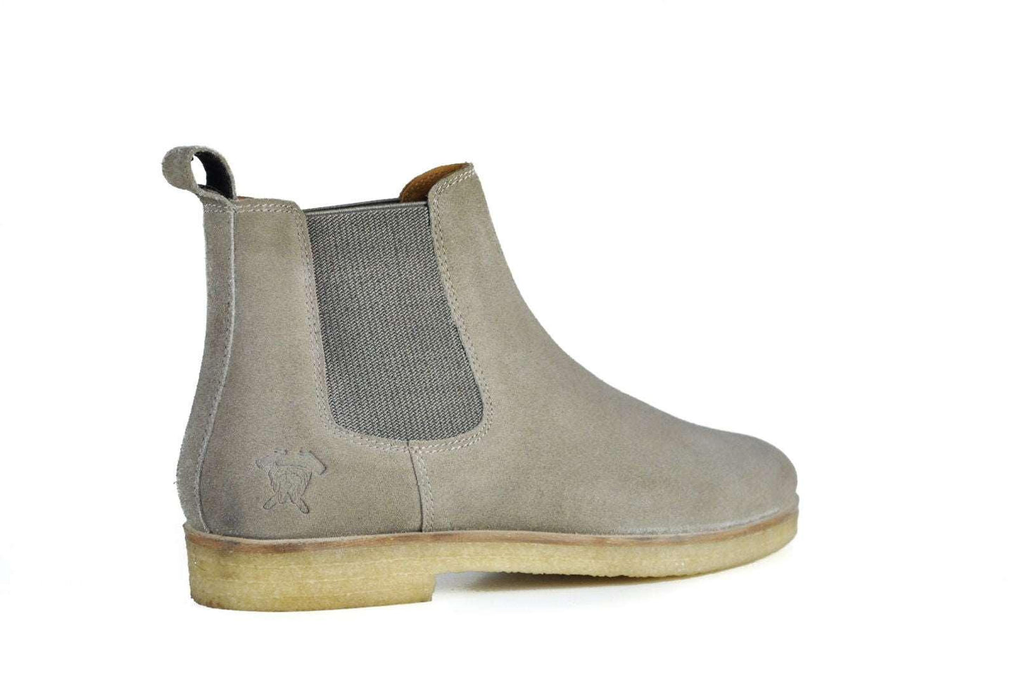Men's Light Gray Suede Chelsea Boots - Lovez Aqua© -