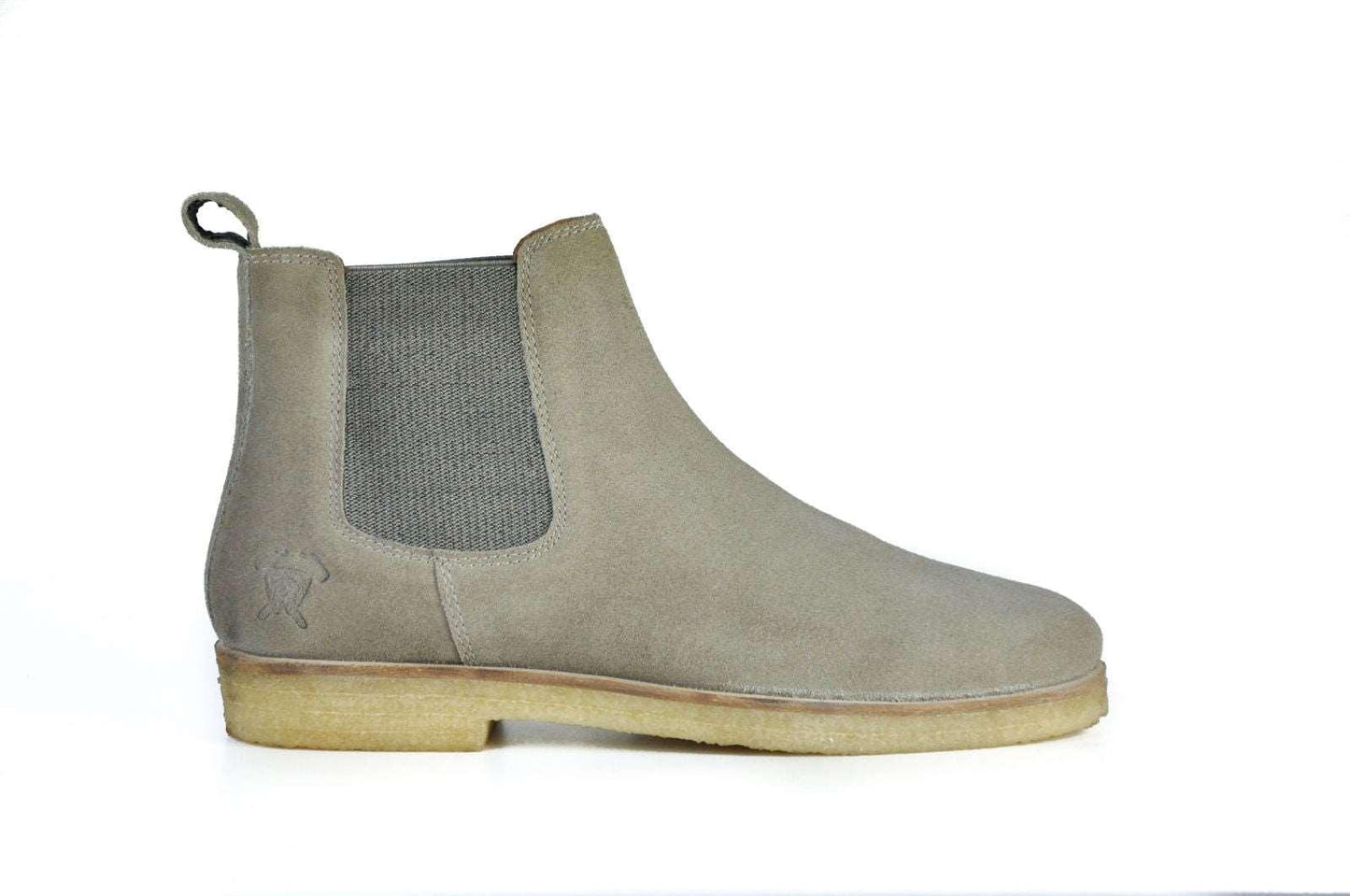 Men's Light Gray Suede Chelsea Boots - Lovez Aqua© -