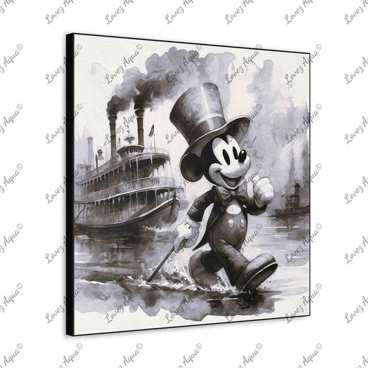 "Mickey’s River Adventure" Disney's Steamboat Willie Wall Painting Lovez Aqua©